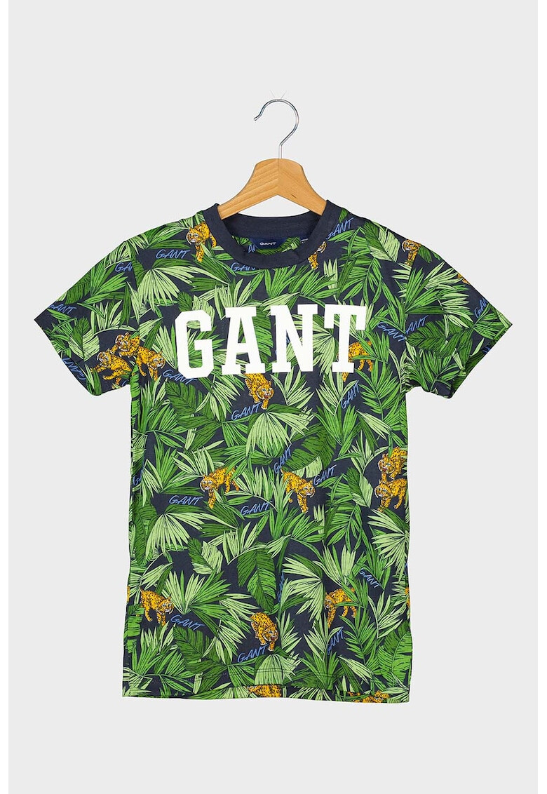 Gant Tricou cu logo si imprimeu vegetal - Pled.ro