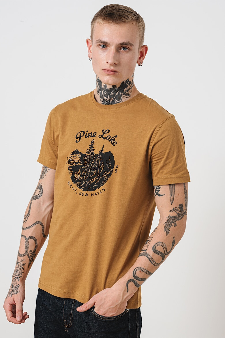 Gant Tricou de bumbac cu imprimeu - Pled.ro