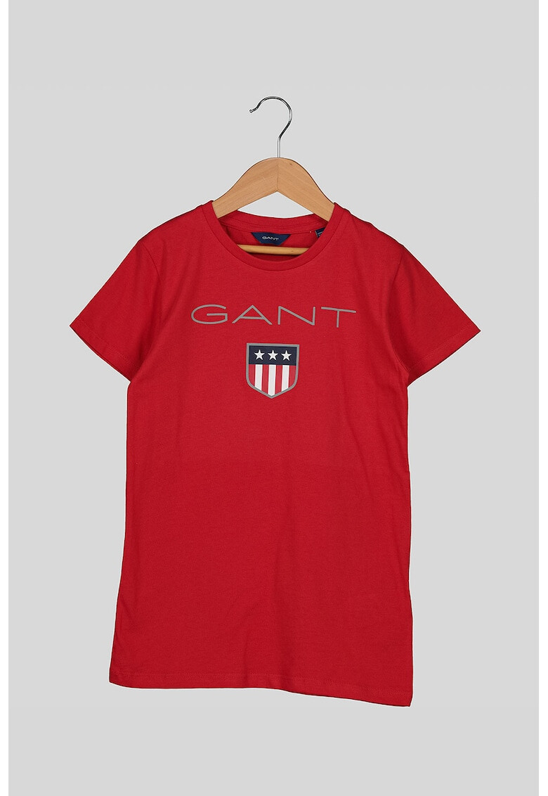 Gant Tricou din bumbac cu imprimeu logo - Pled.ro