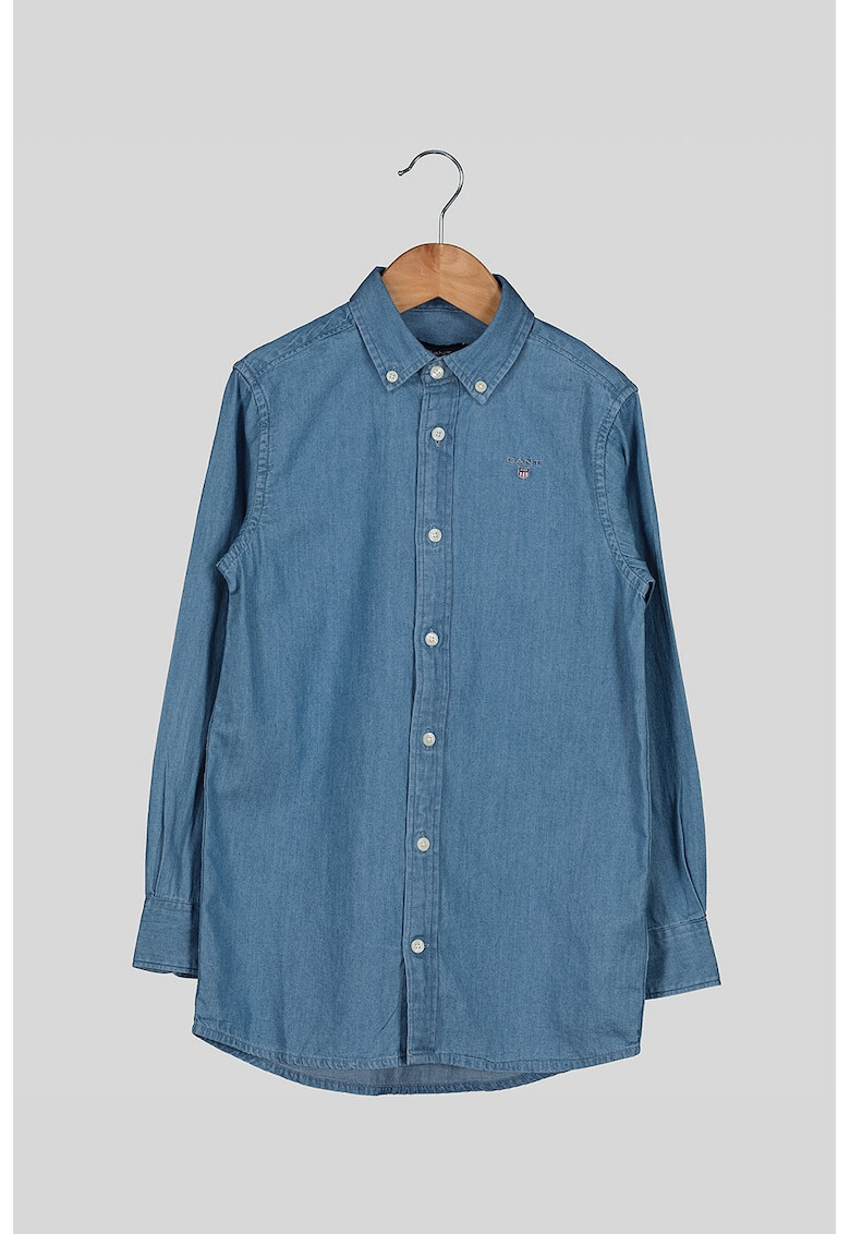 Gant Tricou din chambray cu maneci lungi - Pled.ro