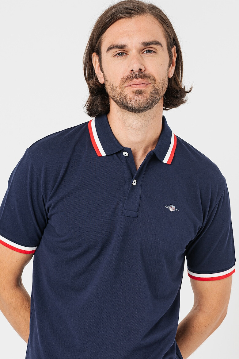 Gant Tricou polo cu detalii contrastante - Pled.ro