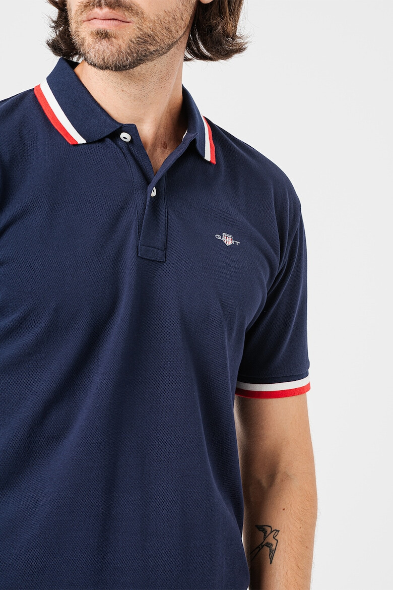 Gant Tricou polo cu detalii contrastante - Pled.ro