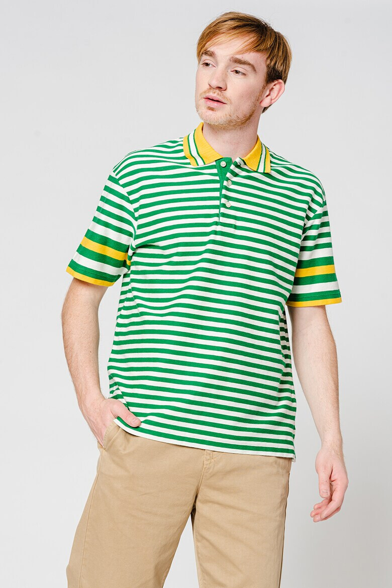 Gant Tricou polo cu model in dungi si maneci cazute - Pled.ro