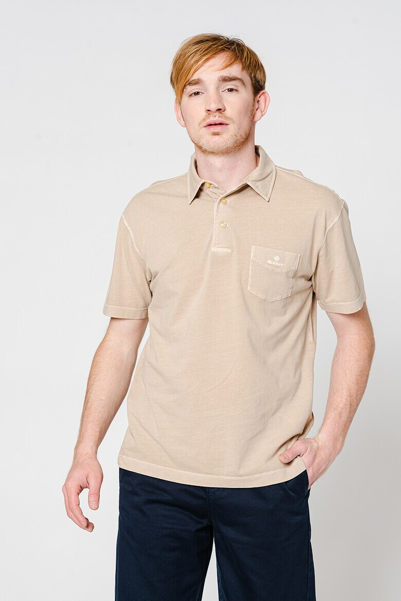 Gant Tricou polo din bumbac cu buzunar aplicat pe piept Sunfaded - Pled.ro