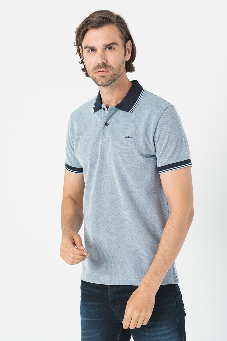 Gant Tricou polo din material pique cu detaliu logo - Pled.ro