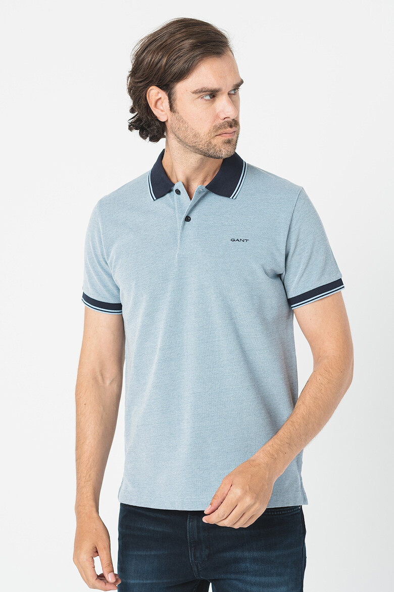 Gant Tricou polo din material pique cu detaliu logo - Pled.ro