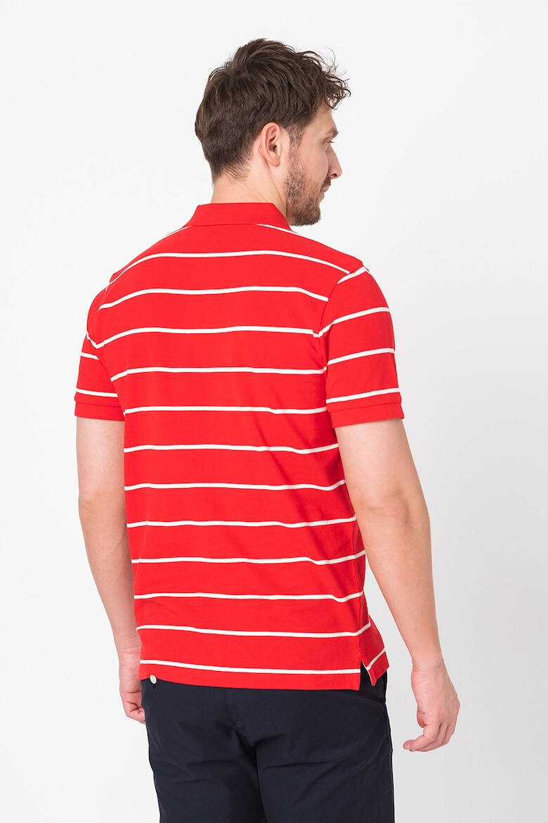 Gant Tricou polo din material pique cu model in dungi Breton - Pled.ro