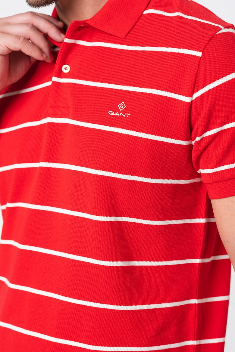 Gant Tricou polo din material pique cu model in dungi Breton - Pled.ro