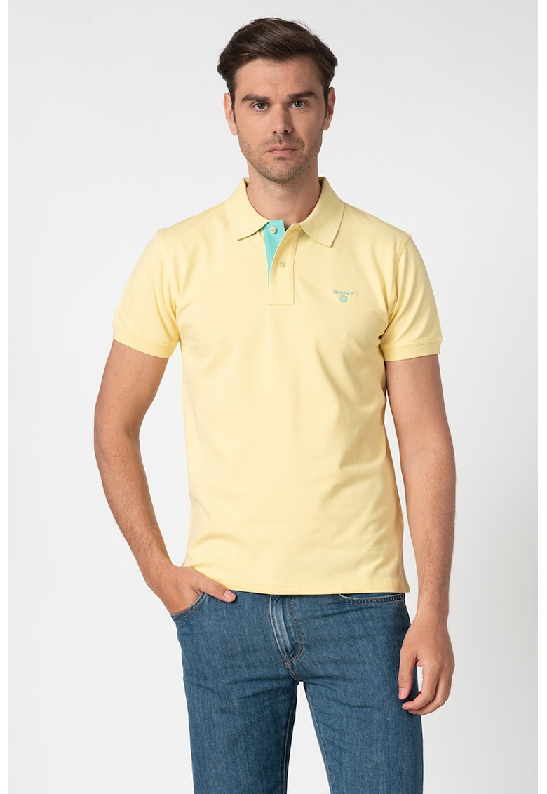 Gant Tricou polo din pique Rugger - Pled.ro