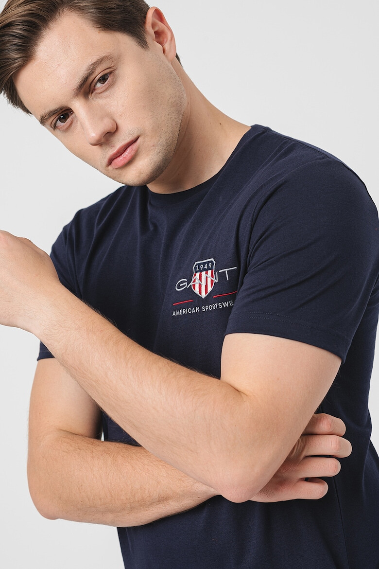 Gant Tricou regular fit din bumbac cu broderie logo - Pled.ro