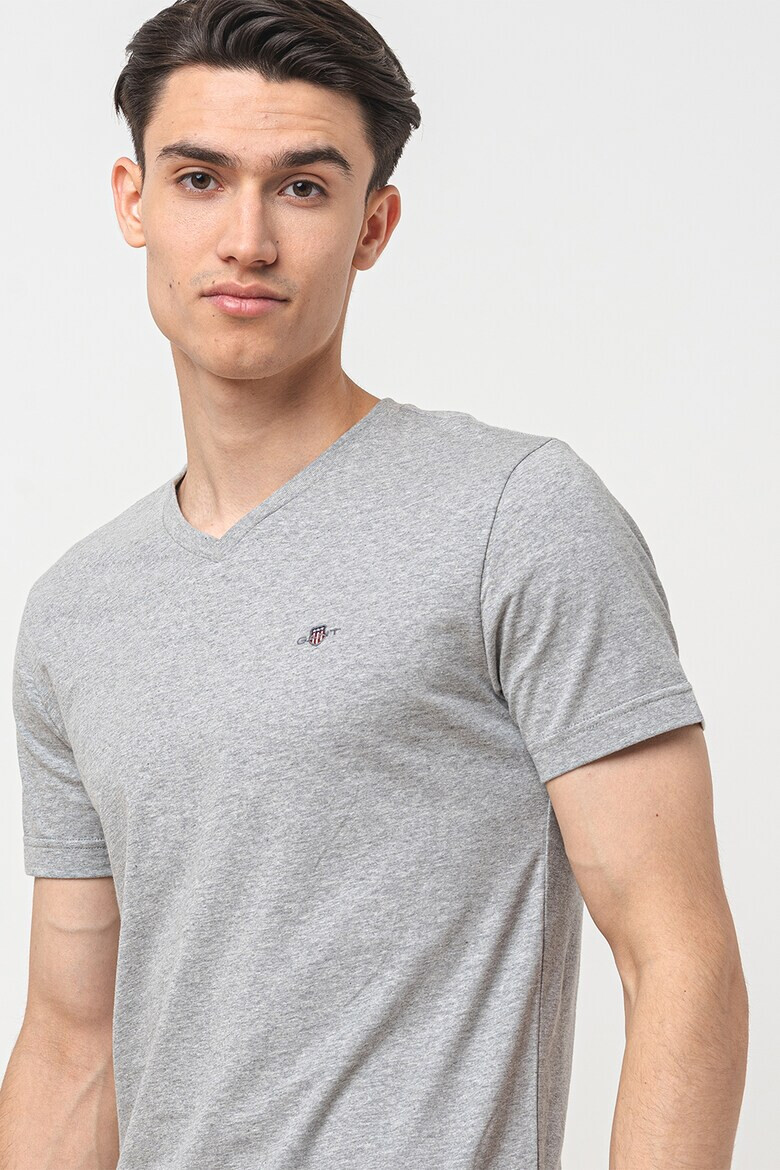 Gant Tricou slim fit cu decolteu in V - Pled.ro