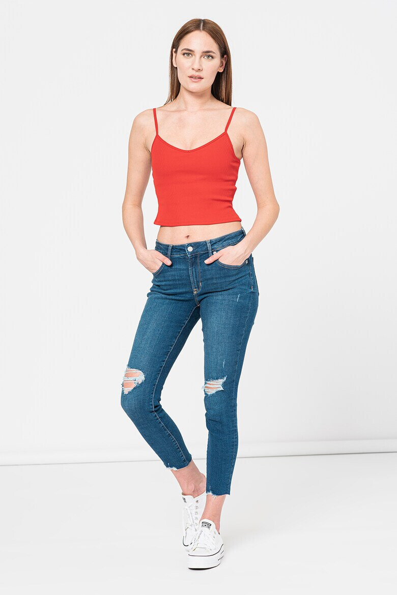 GAP Blugi skinny crop cu rupturi decorative - Pled.ro