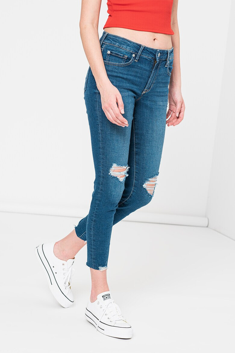 GAP Blugi skinny crop cu rupturi decorative - Pled.ro