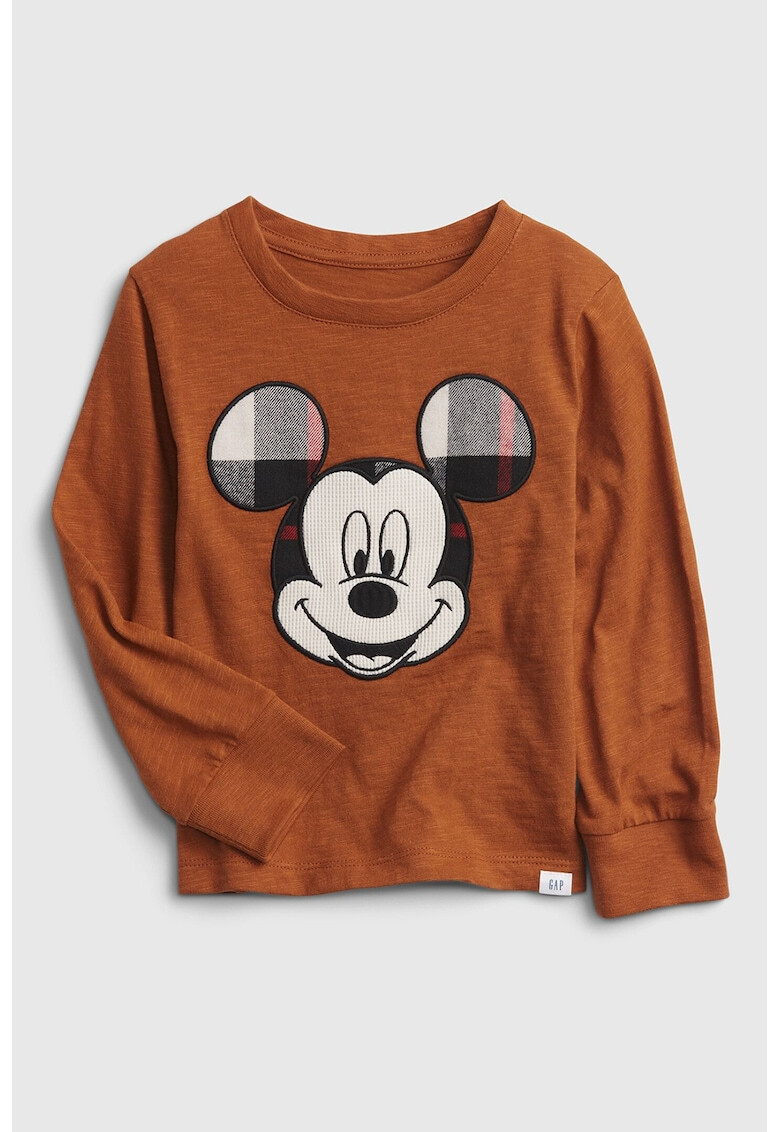 GAP Bluza cu decolteu la baza gatului si imprimeu cu Mickey Mouse - Pled.ro