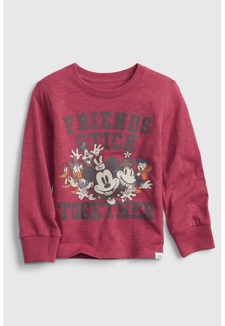 GAP Bluza cu decolteu la baza gatului si imprimeu cu Mickey Mouse - Pled.ro