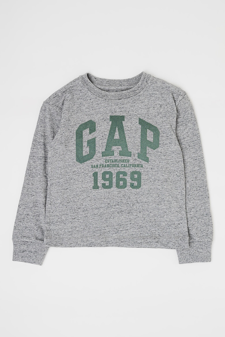 GAP Bluza cu decolteu la baza gatului si imprimeu logo - Pled.ro