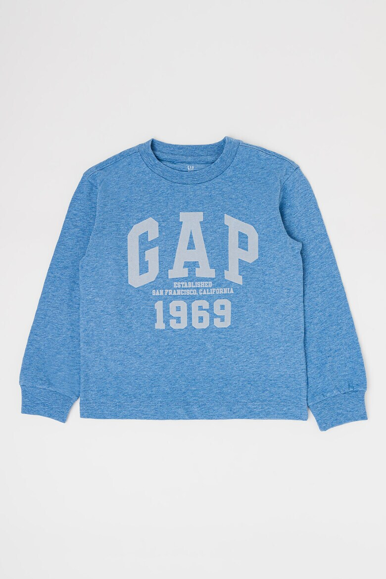 GAP Bluza cu decolteu la baza gatului si imprimeu logo - Pled.ro