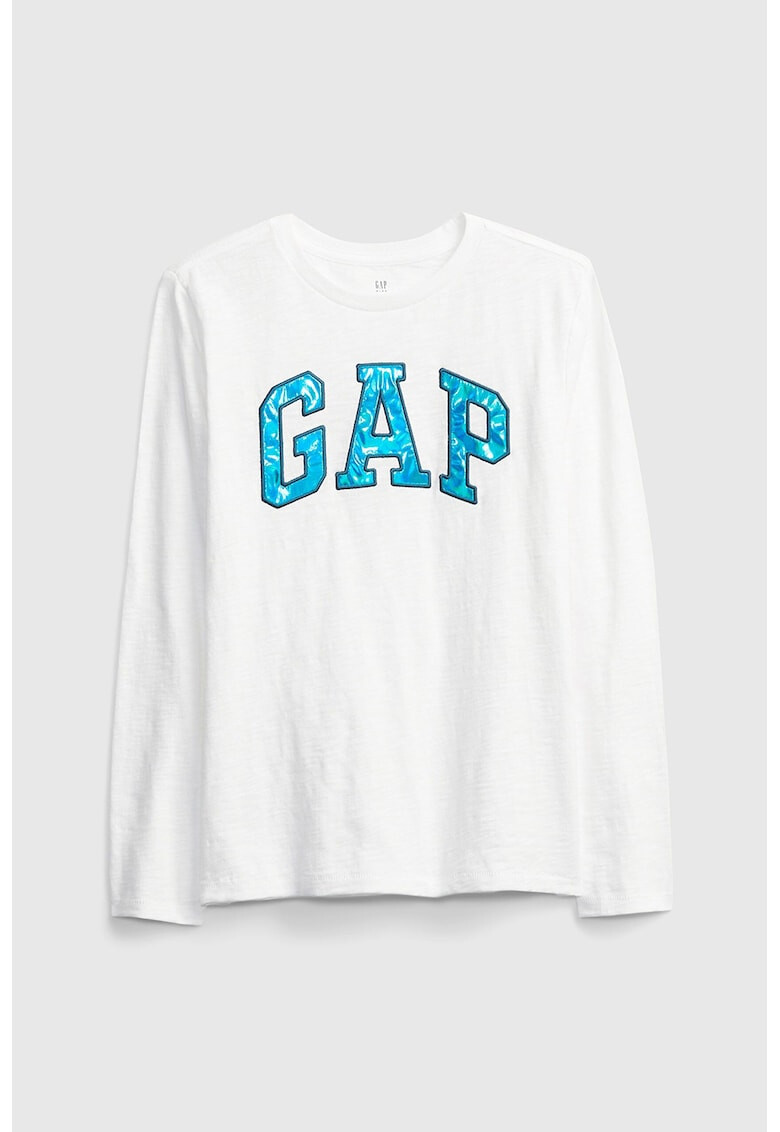 GAP Bluza cu decolteu la baza gatului si imprimeu logo - Pled.ro