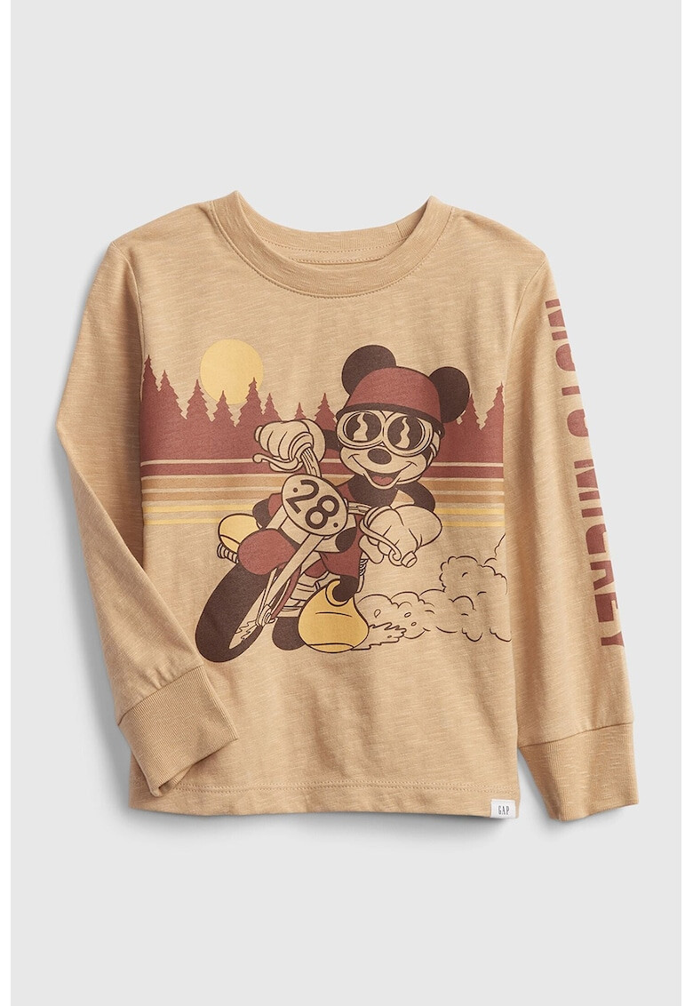 GAP Bluza cu decolteu la baza gatului si imprimeu cu Mickey Mouse - Pled.ro