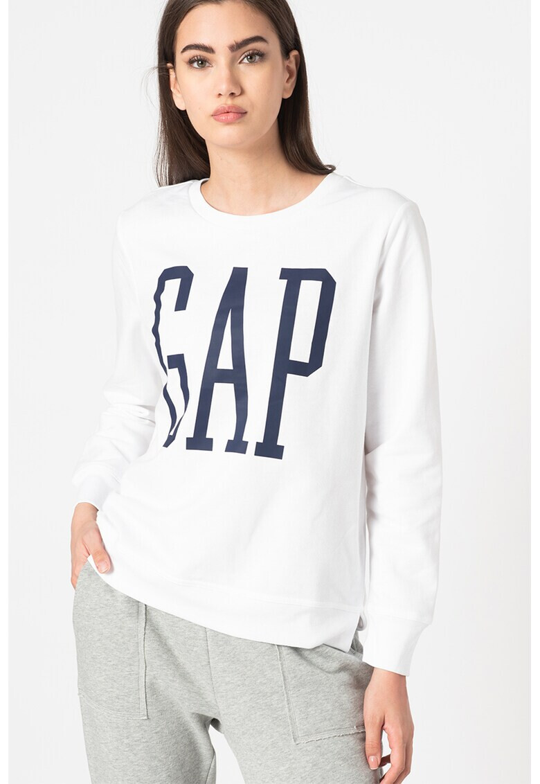 GAP Bluza sport cu imprimeu logo si decolteu la baza gatului - Pled.ro