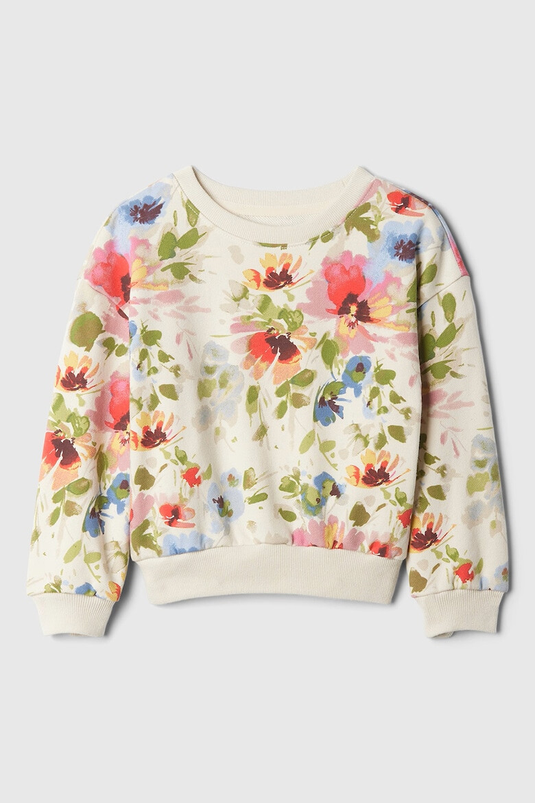 GAP Bluza de trening cu maneci cazute si imprimeu floral - Pled.ro