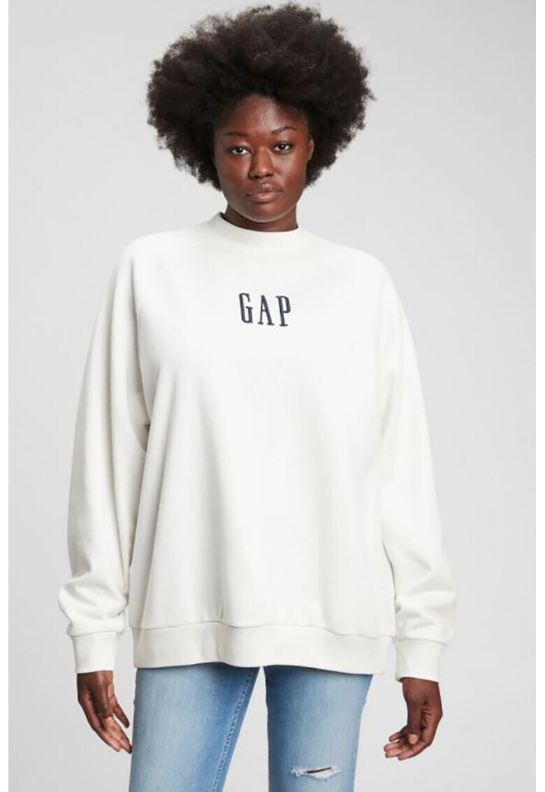 GAP Bluza sport cu decolteu la baza gatului si imprimeu logo - Pled.ro