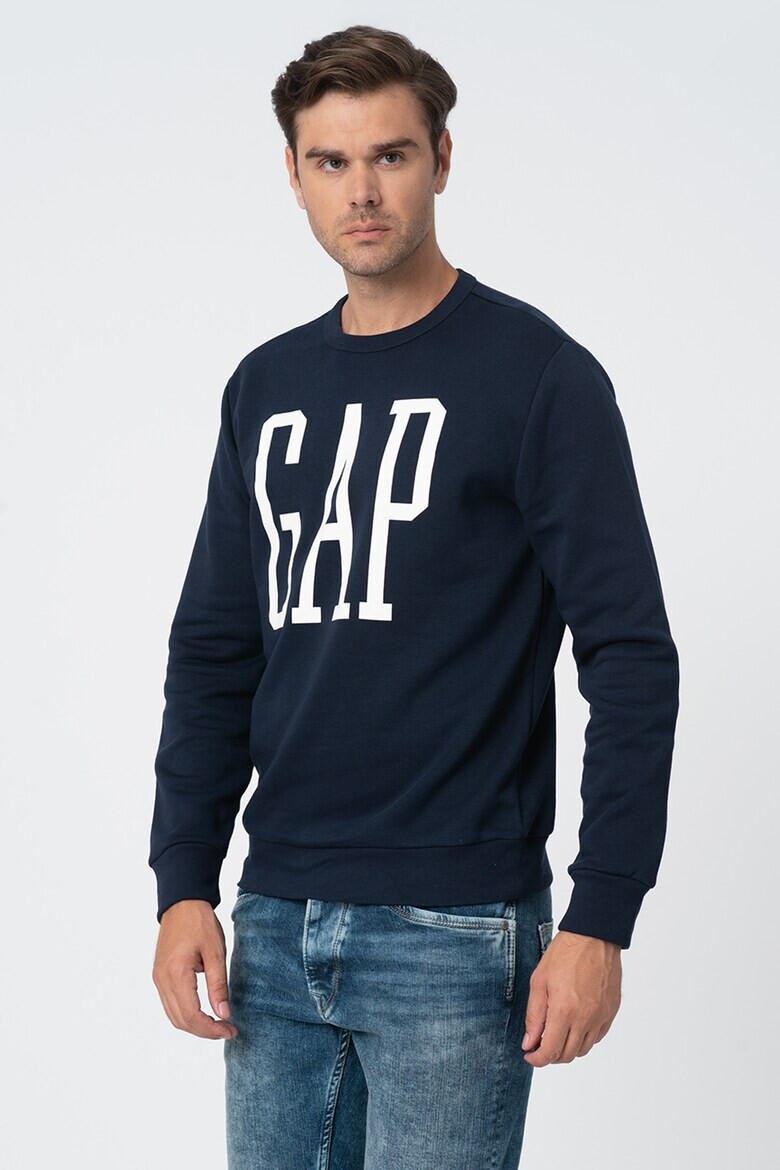 GAP Bluza sport cu decolteu la baza gatului si imprimeu logo - Pled.ro