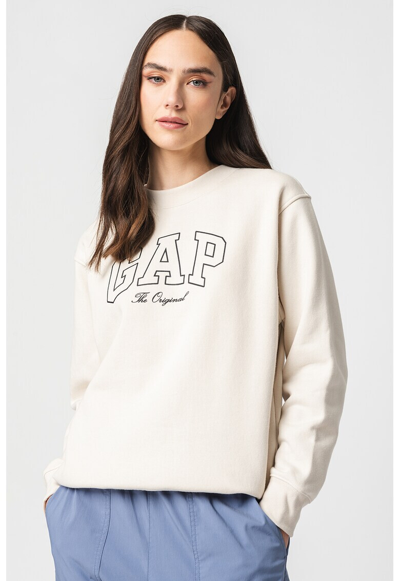 GAP Bluza sport cu decolteu la baza gatului si imprimeu logo - Pled.ro