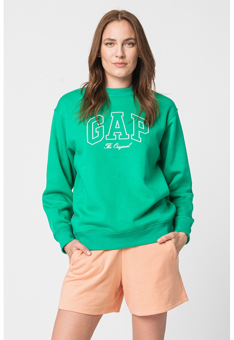 GAP Bluza sport cu decolteu la baza gatului si imprimeu logo - Pled.ro