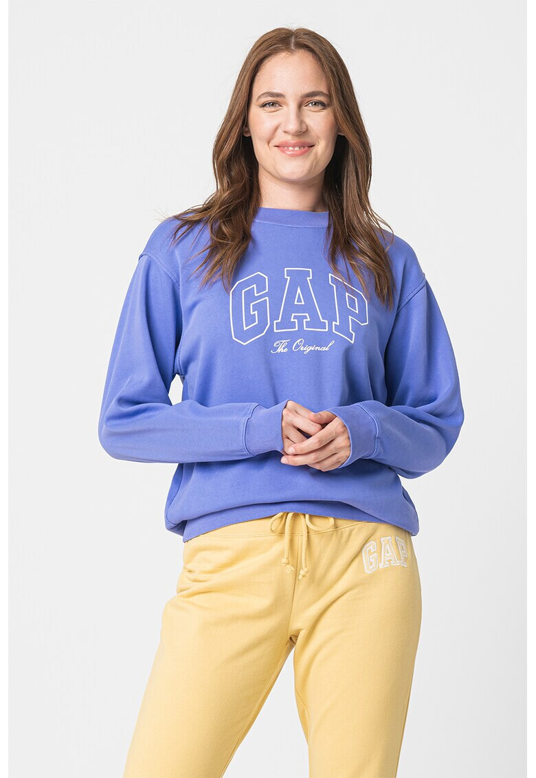 GAP Bluza sport cu decolteu la baza gatului si imprimeu logo - Pled.ro