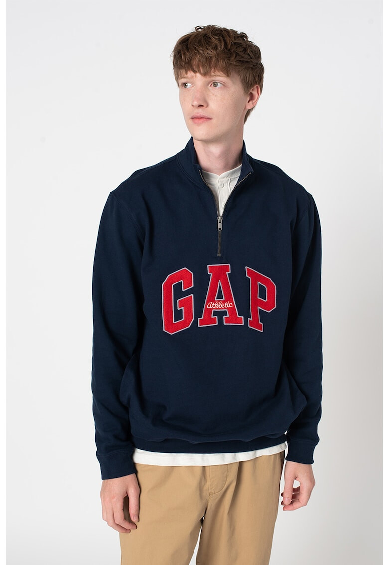 GAP Bluza sport cu fermoar scurt si logo - Pled.ro