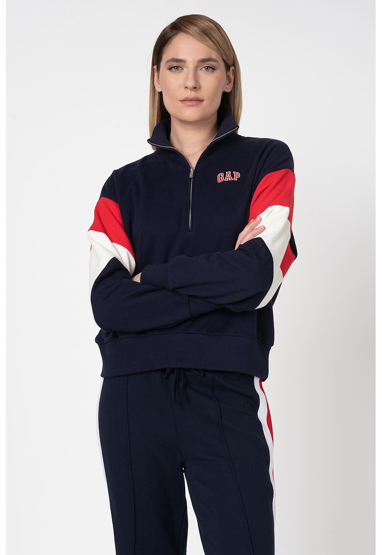 GAP Bluza sport cu maneci cazute si fenta cu fermoar - Pled.ro