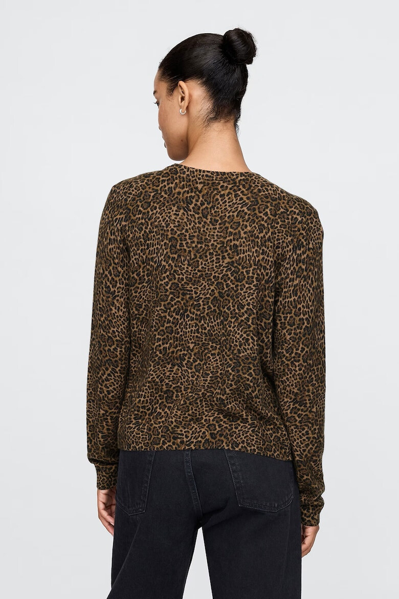 GAP Cardigan cu nasturi si animal print - Pled.ro