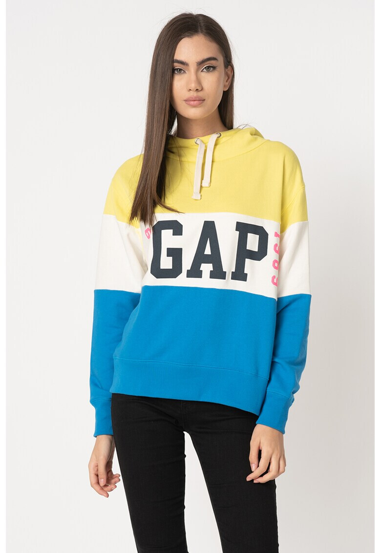 GAP Hanorac cu captuseala din fleece si imprimeu logo supradimensionat - Pled.ro