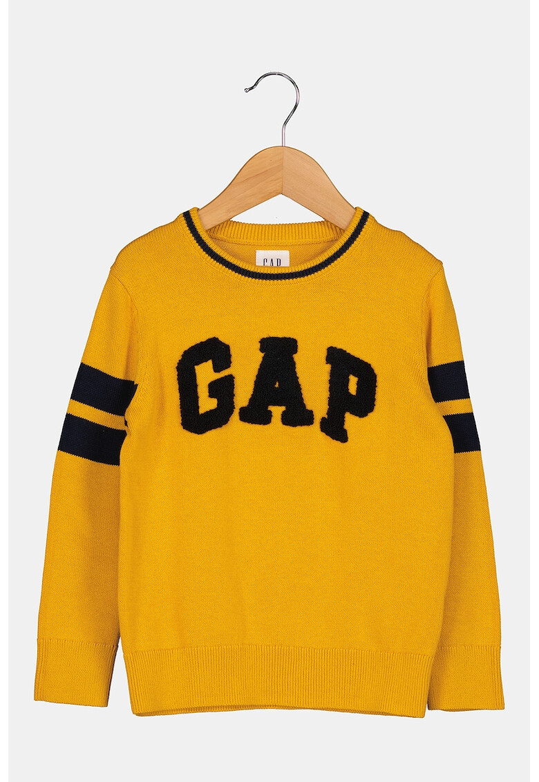 GAP Pulover cu decolteu rotund si model logo - Pled.ro