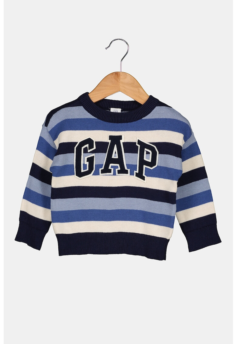 GAP Pulover cu dungi si logo - Pled.ro