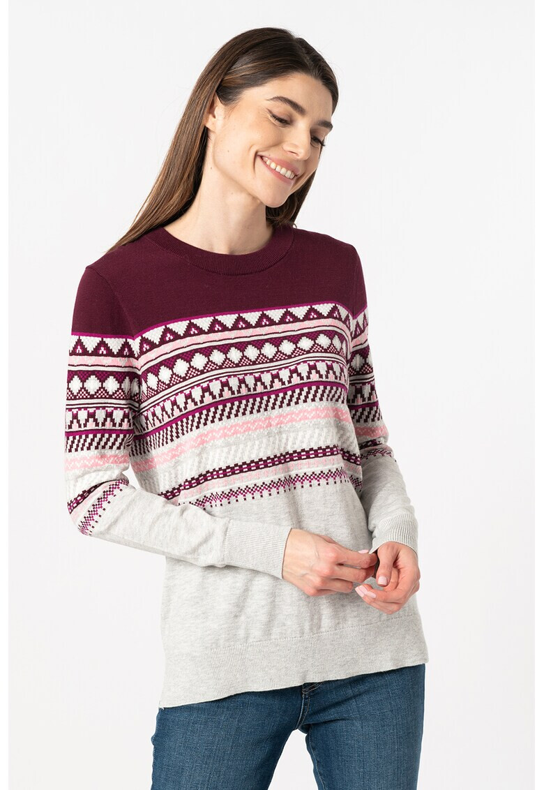 GAP Pulover cu decolteu la baza gatului si model fair isle - Pled.ro