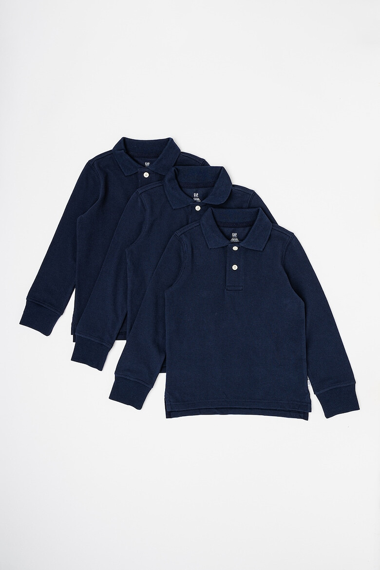 GAP Set de bluze polo de bumbac organic - 3 piese - Pled.ro