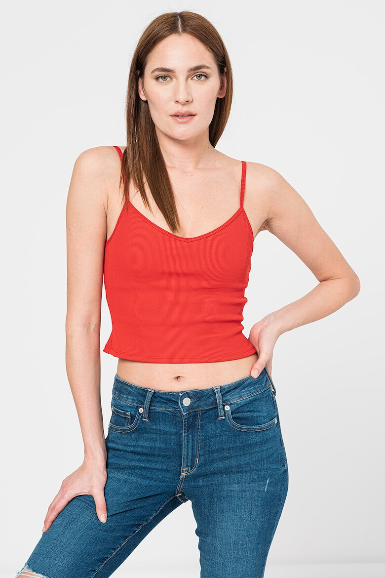 GAP Top cu decolteu en-coeur si aspect striat - Pled.ro