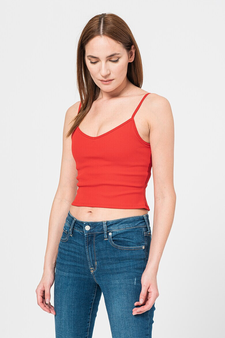 GAP Top cu decolteu en-coeur si aspect striat - Pled.ro