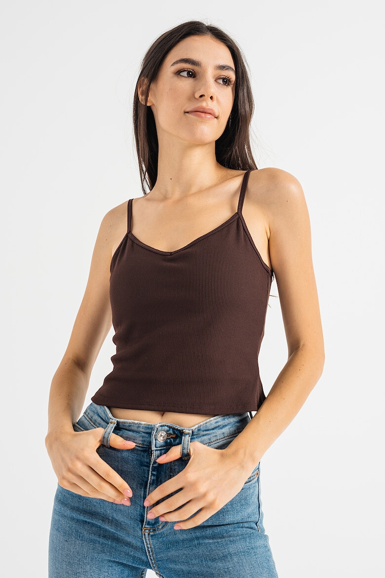 GAP Top cu decolteu en-coeur si aspect striat - Pled.ro