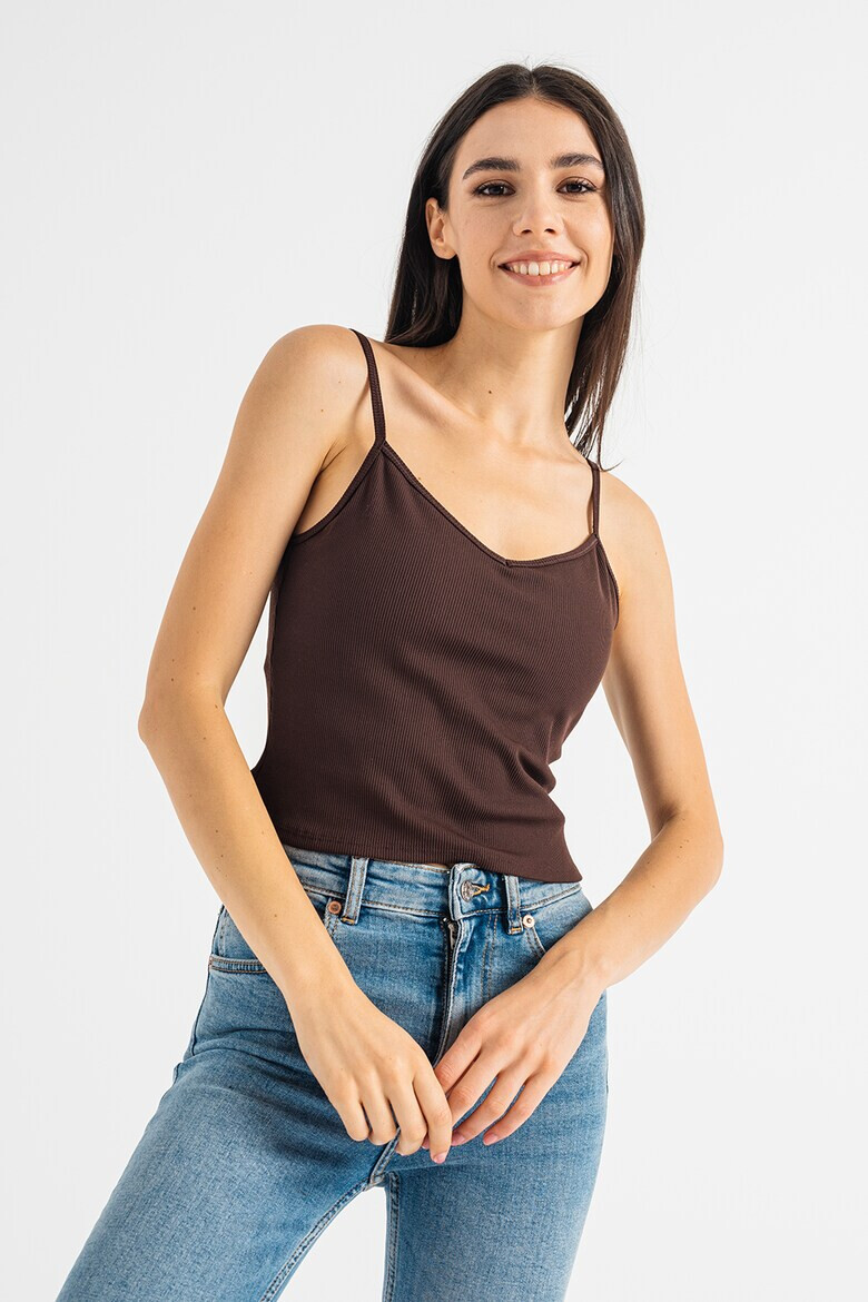 GAP Top cu decolteu en-coeur si aspect striat - Pled.ro