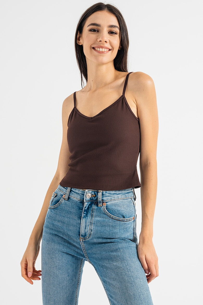 GAP Top cu decolteu en-coeur si aspect striat - Pled.ro