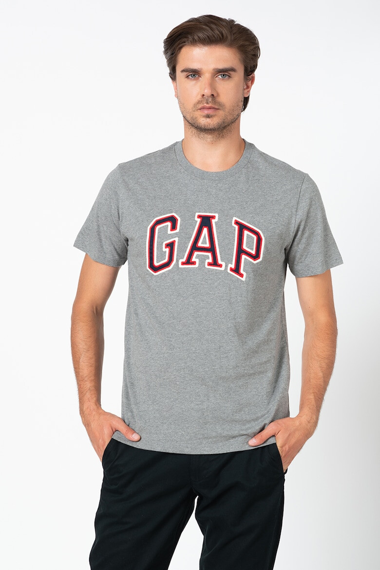 GAP Tricou cu decolteu la baza gatului si logo brodat - Pled.ro