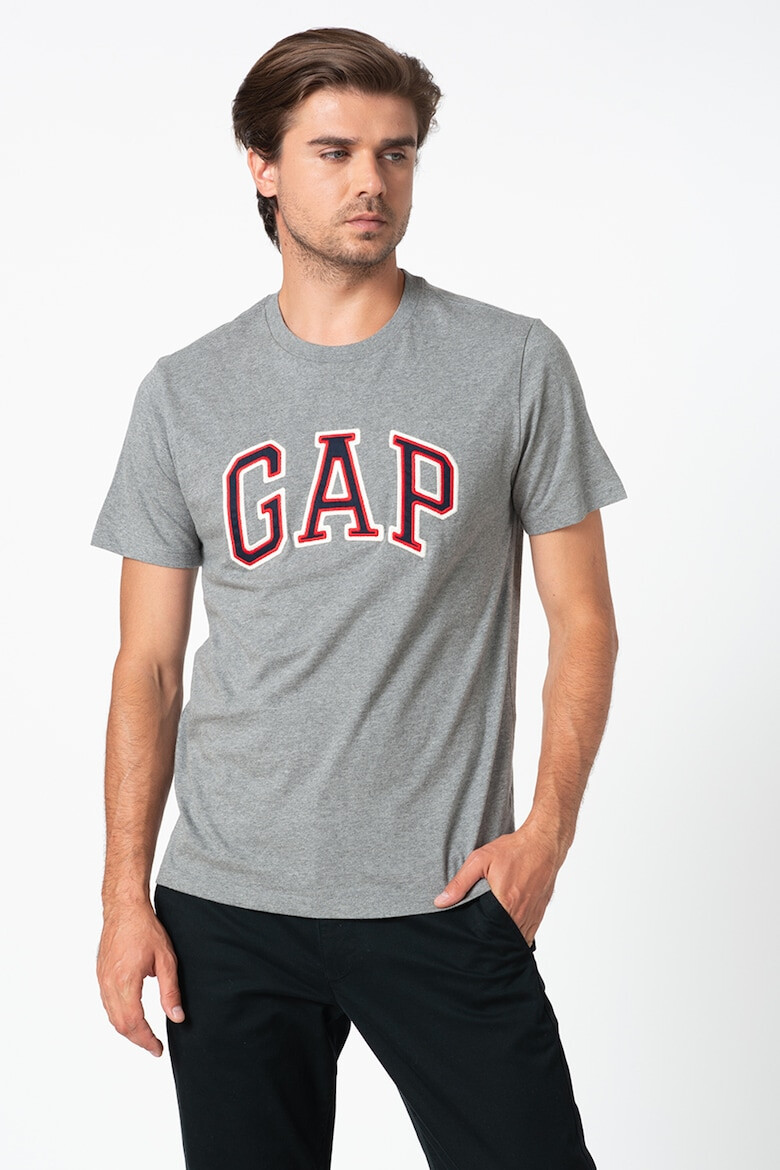 GAP Tricou cu decolteu la baza gatului si logo brodat - Pled.ro