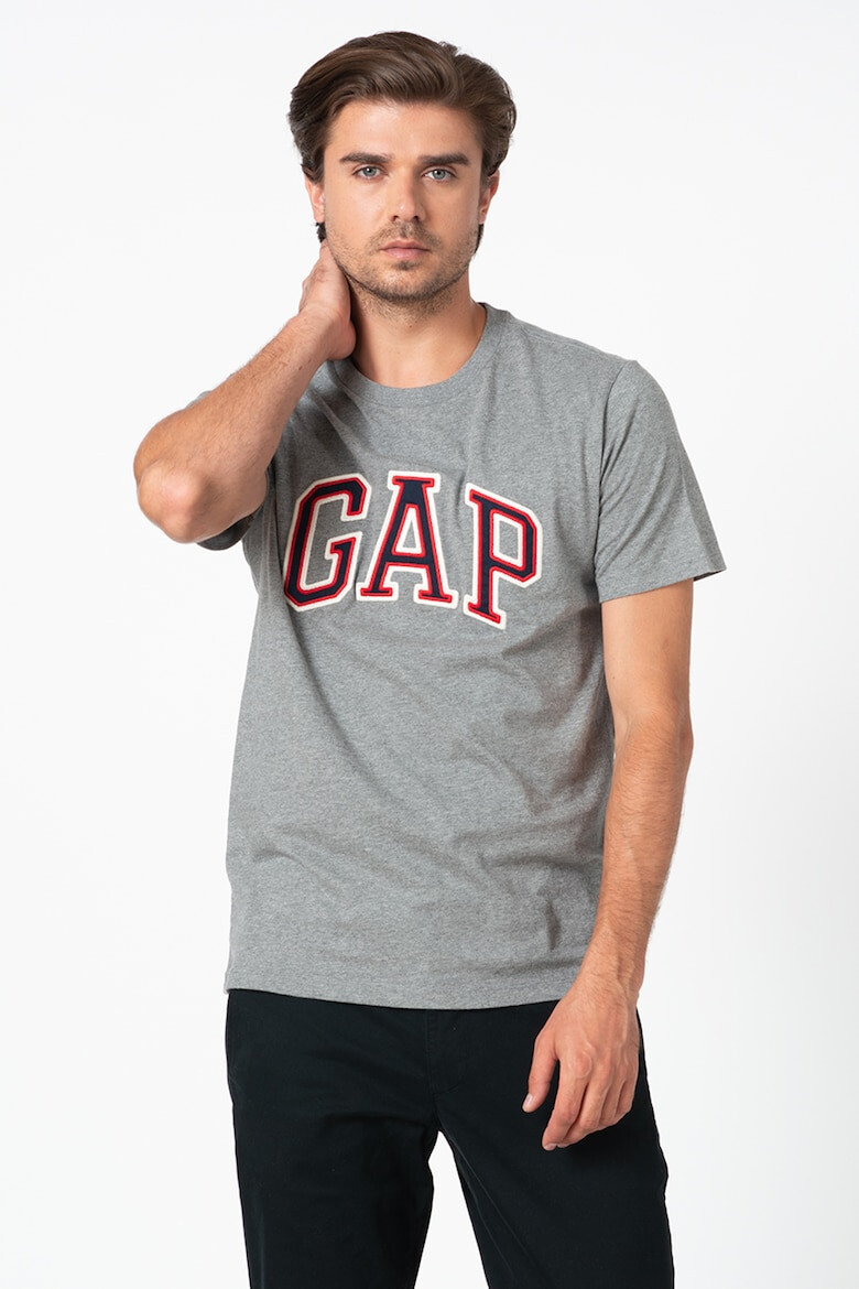 GAP Tricou cu decolteu la baza gatului si logo brodat - Pled.ro