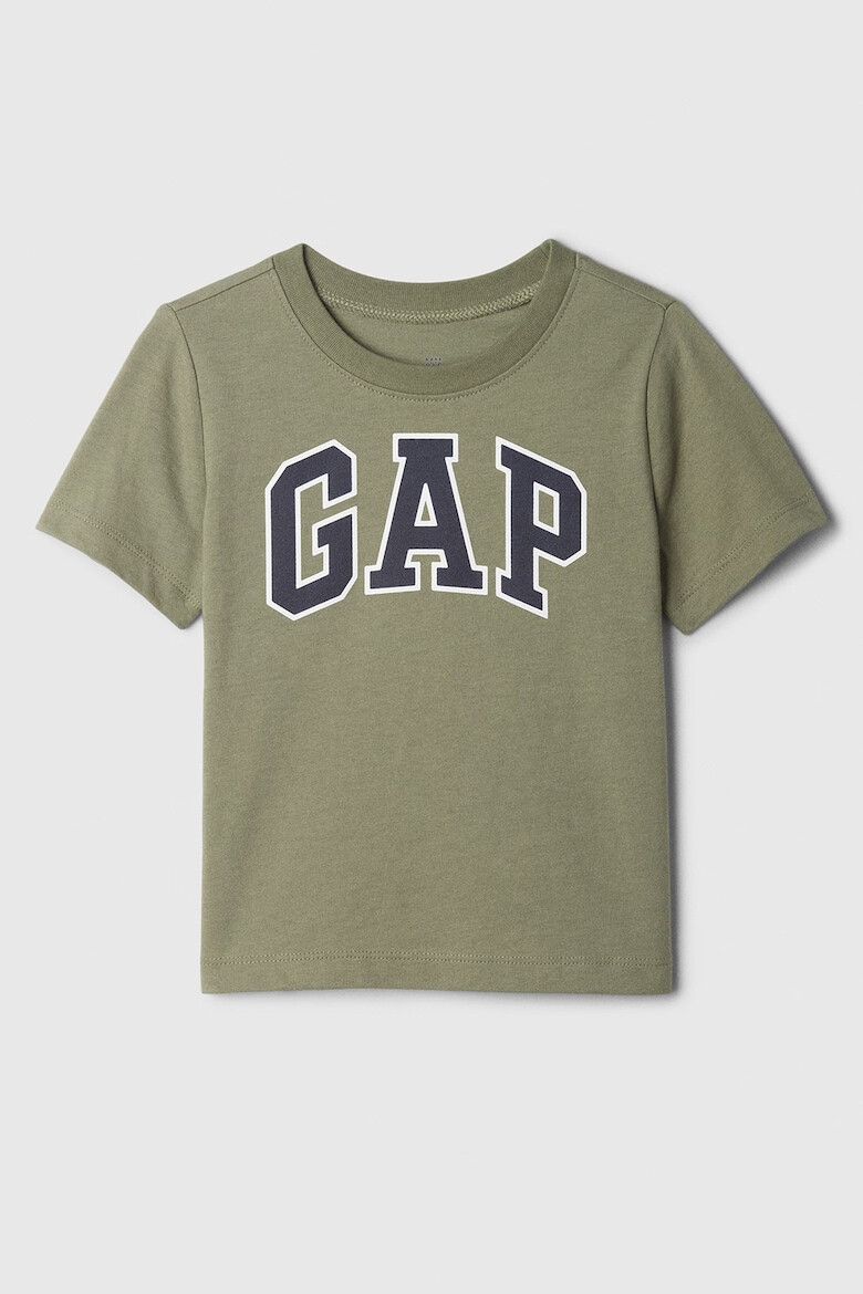 GAP Tricou cu decolteu la baza gatului si imprimeu logo - Pled.ro