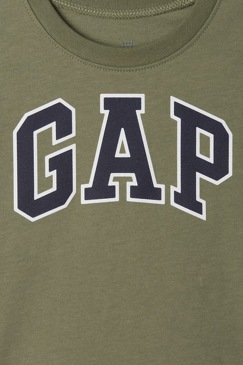 GAP Tricou cu decolteu la baza gatului si imprimeu logo - Pled.ro