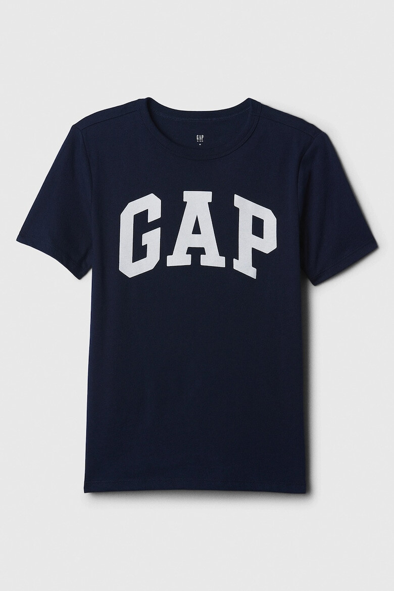 GAP Tricou cu decolteu la baza gatului si imprimeu logo - Pled.ro