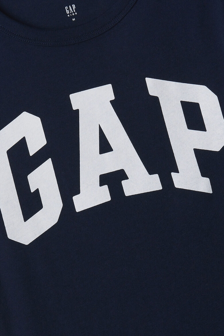 GAP Tricou cu decolteu la baza gatului si imprimeu logo - Pled.ro